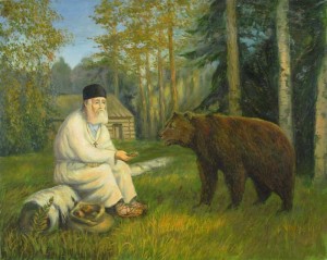 Преподобный Серафим и медведь